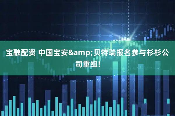 宝融配资 中国宝安&贝特瑞报名参与杉杉公司重组!
